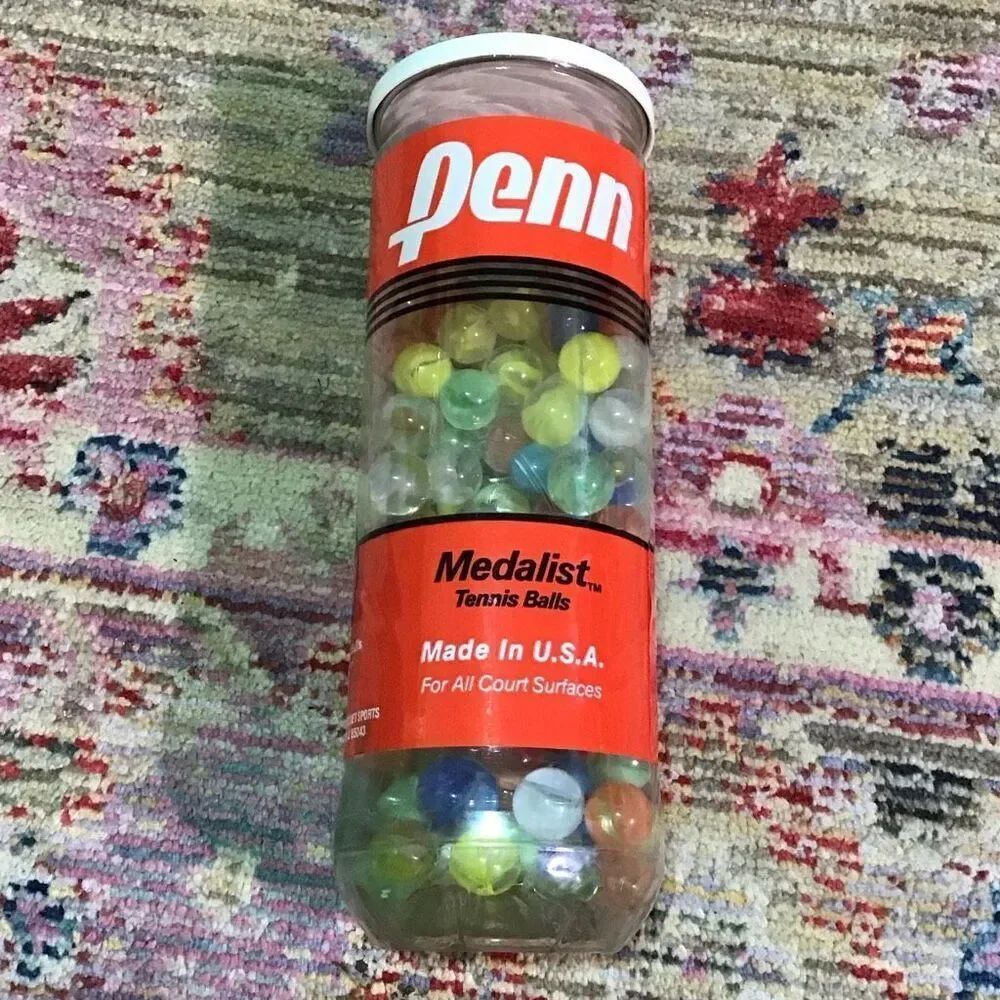 Jar 122 marbles some solid color, some Pee-wee, some smashers and one big old vi